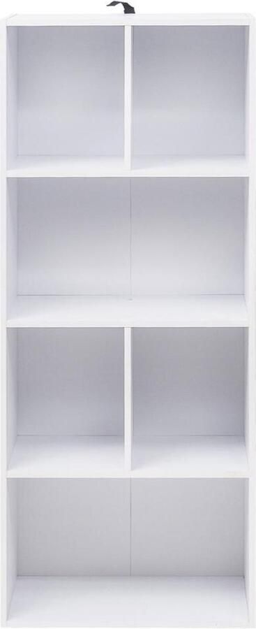 Moderne Boekenkast Industriele Wandkast 5-Laags Boekenkast 5 Opbergvakken Kast Opbergkast Open Wit