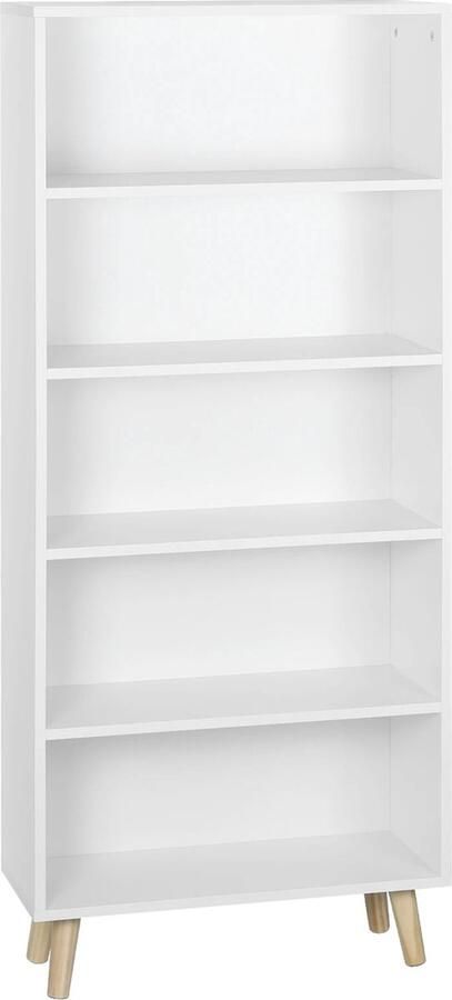 Moderne Boekenkast Industriele Wandkast Boekenkast Meerdere Opbergvakken Kast Opbergkast Open Wit