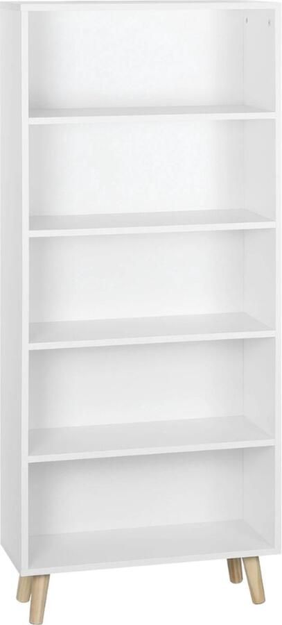 Moderne Boekenkast Industriele Wandkast Boekenkast Meerdere Opbergvakken Kast Opbergkast Open Wit