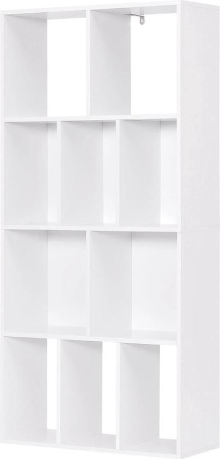 Moderne Boekenkast Industriele Wandkast Boekenkast Meerdere Opbergvakken Kast Opbergkast Open Wit