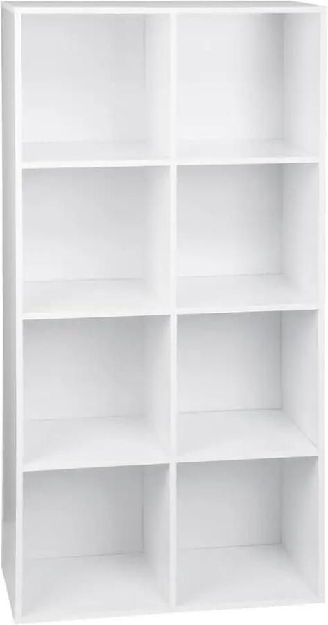 Moderne Boekenkast Industriele Wandkast Meerdere Opbergvakken Kast Opbergkast Open Bruin 8 Vakken