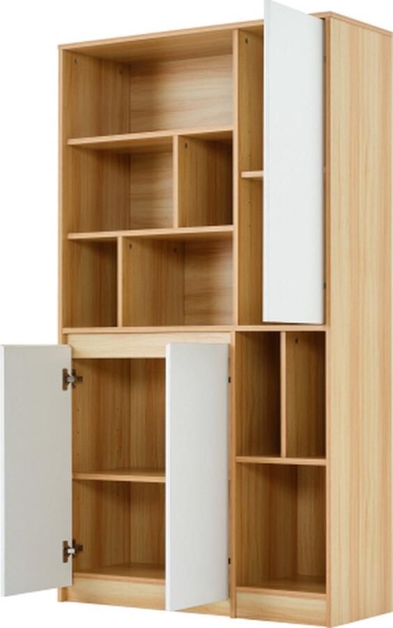 Zonder merk Gotagee Moderne Boekenkast met Verstelbare Planken Opbergkast