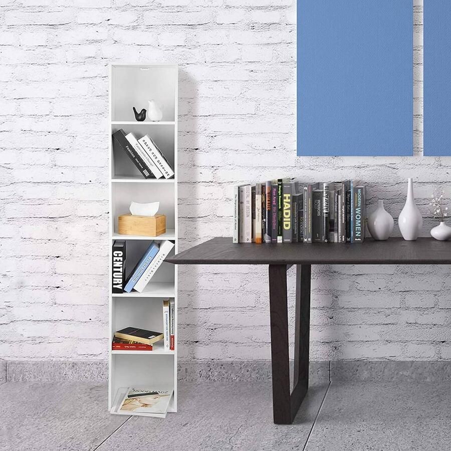 Rootz Living Rootz moderne boekenkast opbergplank displayeenheid waterafstotend anti-tipveiligheid eenvoudige montage 30 cm x 158 5 cm x 24 cm - Foto 2