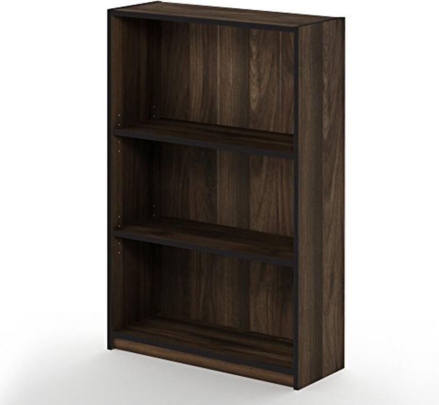 Moderne Boekenkast van Hout in Walnoot Kleur Ruimtebesparend en Stijlvol