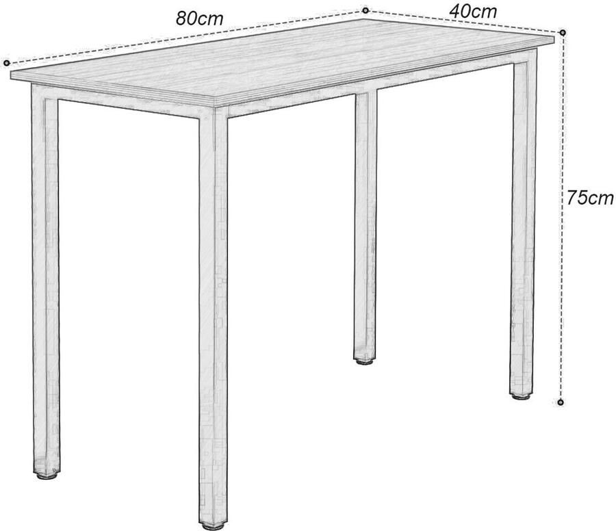 Moderne bureau veelzijdig en stabiel 1 stuk zwart houtspaanplaat