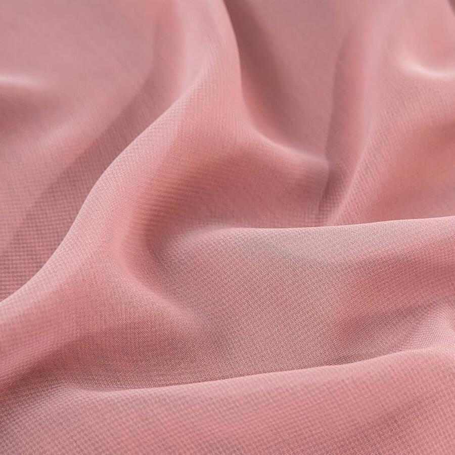 Moderne chiffon tafelloper afwasbaar 1 stuk oudroze 70 x 600 cm