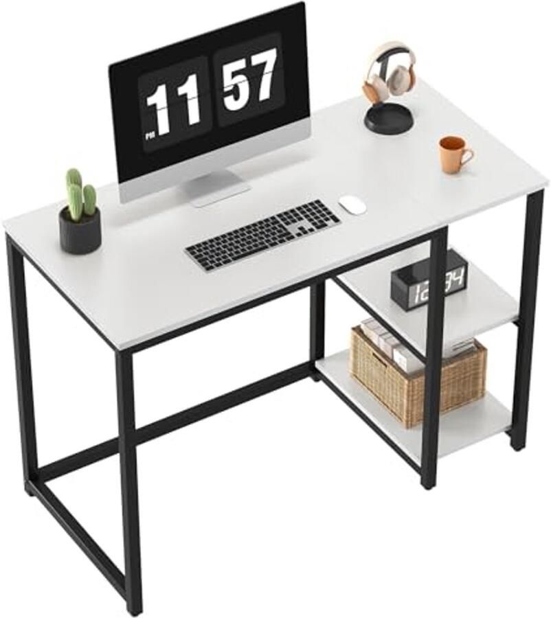 Moderne Computerbureau met 2 Niveaus en Ruime Opslag 100 cm