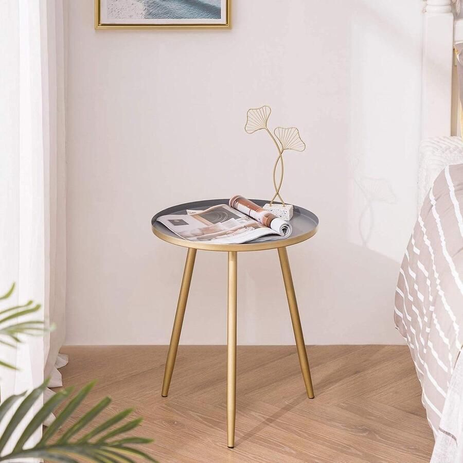 Moderne decoratie bijzettafel Gouden ronde salontafel Ø 40 5 cm x 50 cm