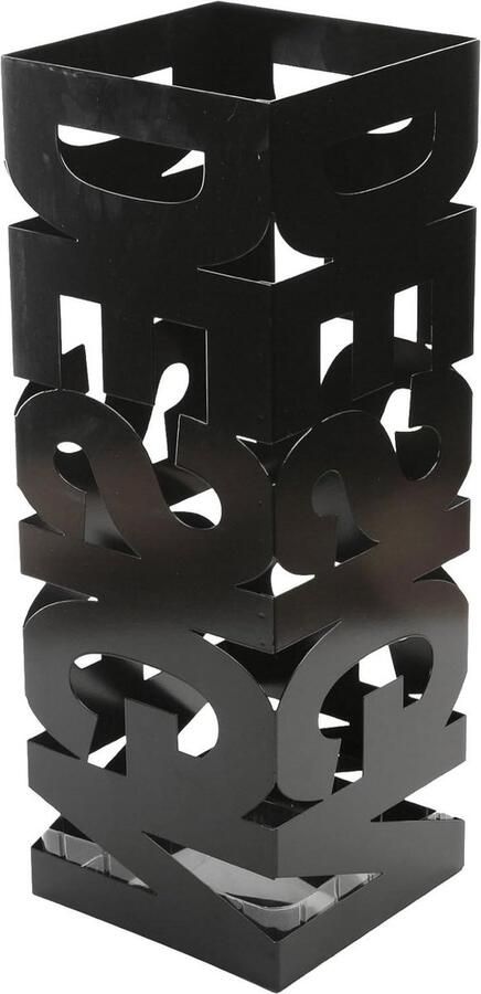 Paraplubak Moderne parapluhouder voor Inkomhal-Slaapkamer-Zaal Afmetingen-HxBxH 52-19-19 cm Metaal Kleur Zwart