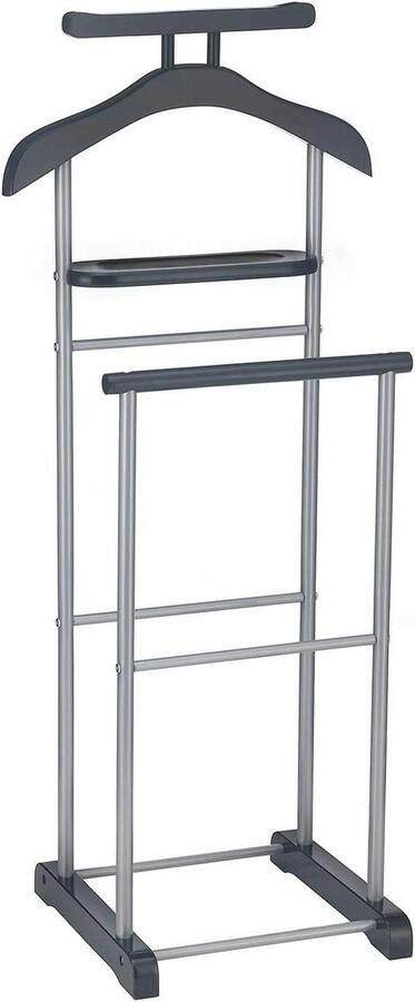 Moderne Dressboy voor Heren met Metalen Frame en Plank Praktisch Kledingrek voor Kreukvrije Overhemden en Broeken