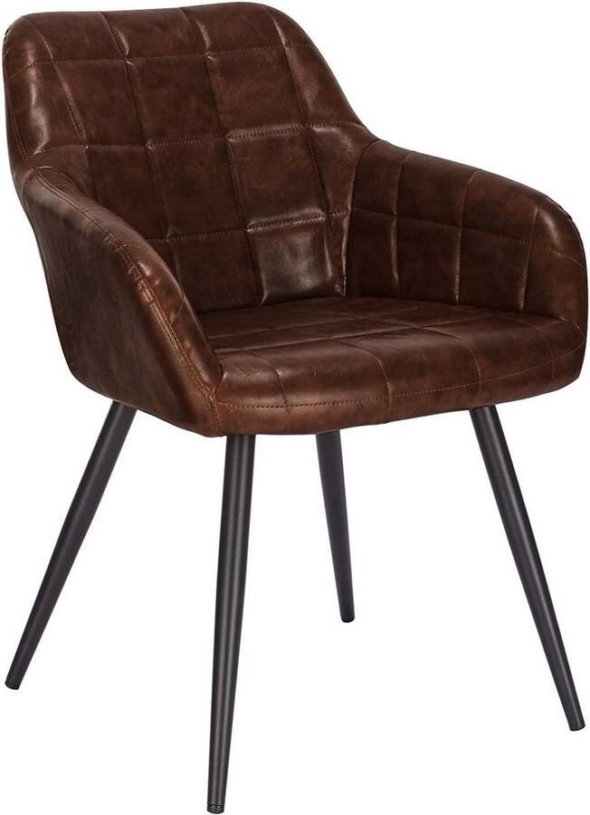 Rootz Living Rootz Moderne Eetkamerstoel Comfortabele stoel Stijlvolle zitting Ergonomisch ontwerp Duurzame constructie Waterafstotend 49 cm x 43 cm x 81 cm