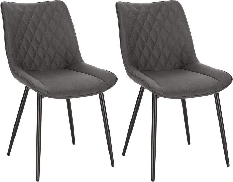 Rootz Living Rootz moderne eetkamerstoelen Stijlvolle zitplaatsen Comfortabele stoelen Duurzame constructie Ergonomische ondersteuning Veelzijdig gebruik Stof en metaal 85 5 cm x 46 cm x 40 5 cm