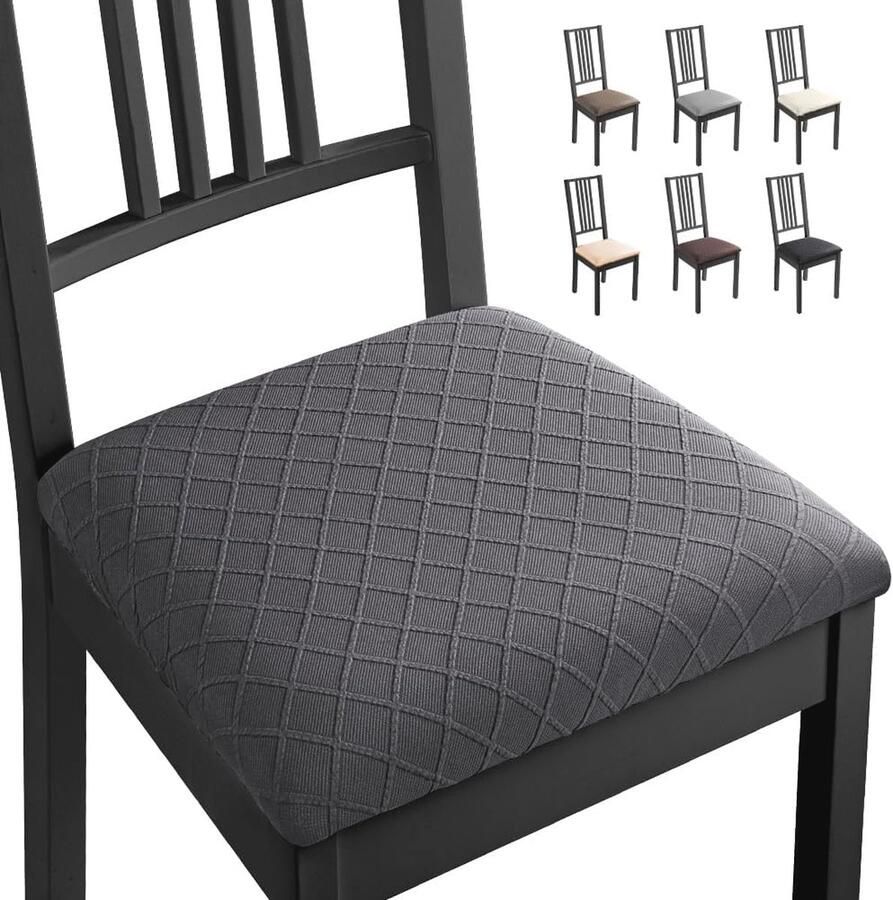 Moderne Eetstoelhoezen Set van 6 Universele Stretch Stoelhoes voor Eetkamer en Keuken Wasbaar en Beschermend