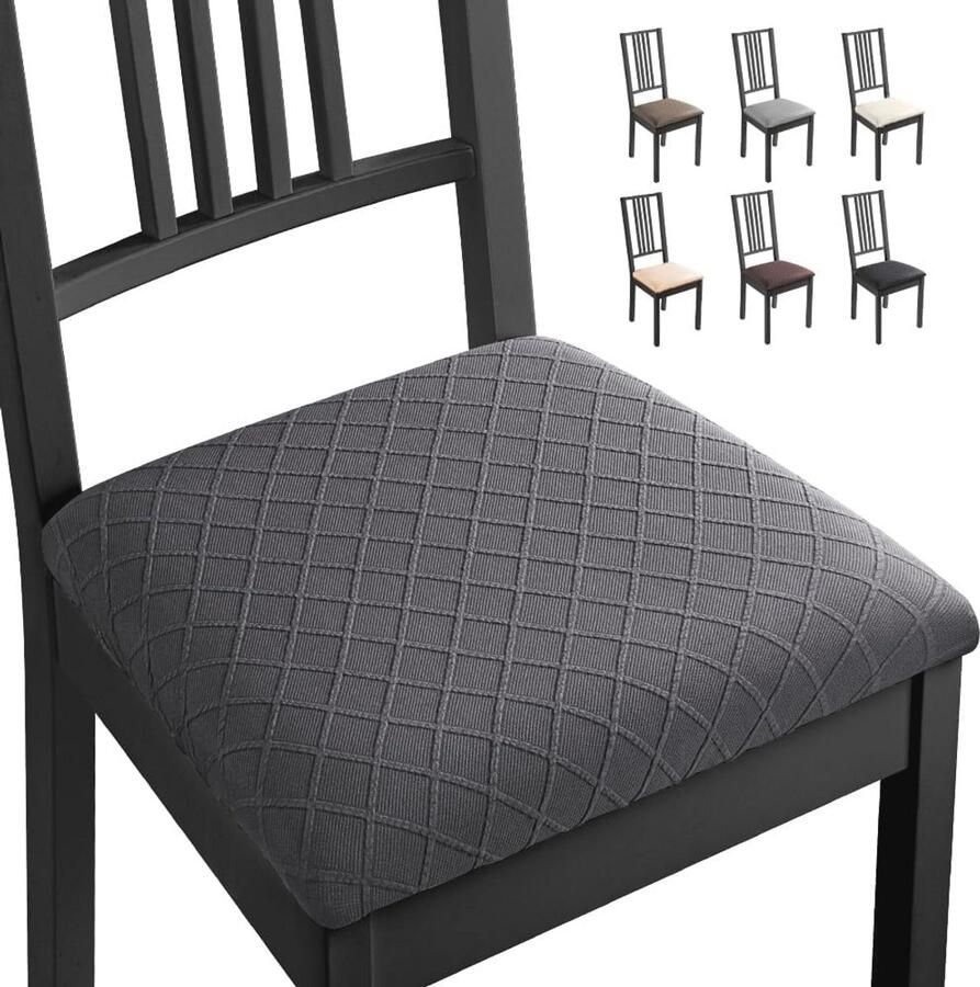 Moderne Eetstoelhoezen Universele Stretch Afneembare Beschermhoezen voor Eetkamerstoelen Set van 4