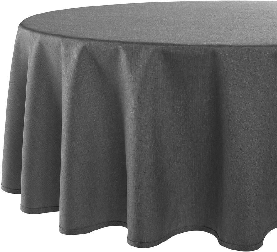 Moderne effen tafelkleden vlekbestendig 1 stuk antraciet 140 x 180 cm