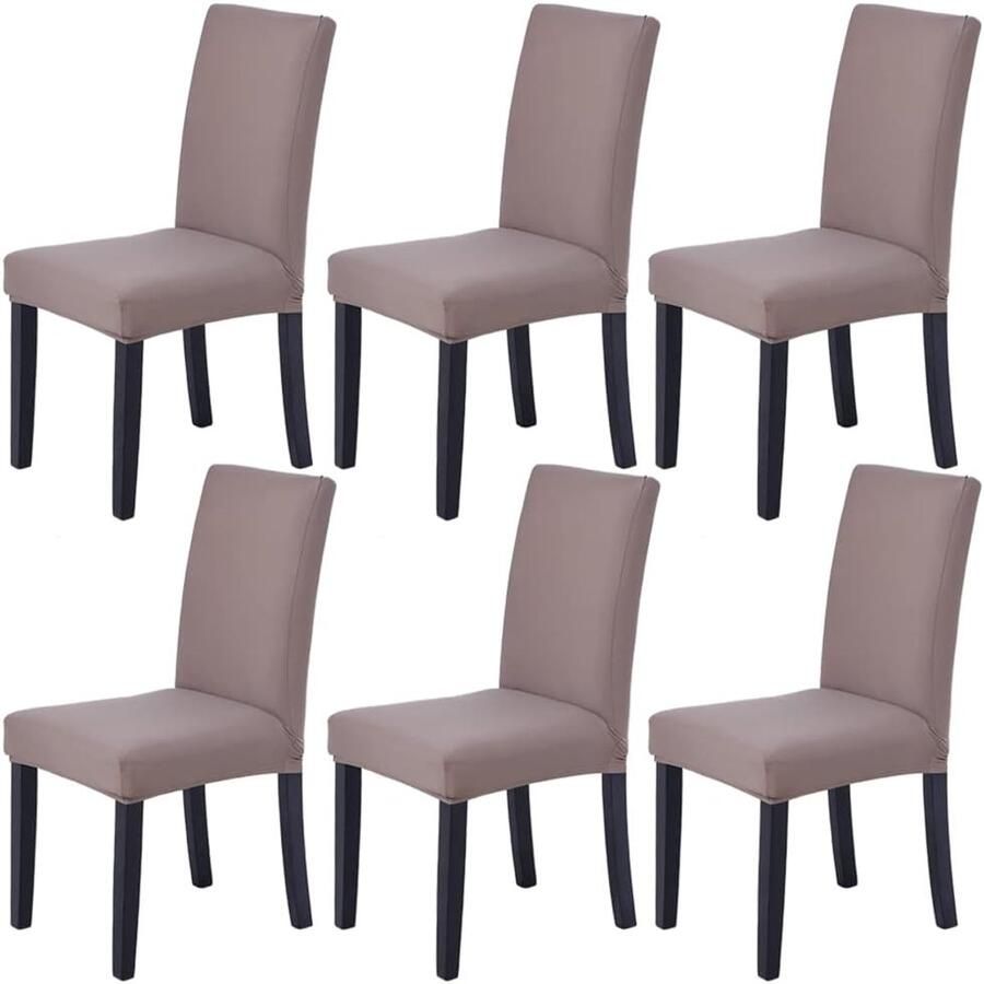 Moderne Elastische Stoelhoezen voor Bruiloften en Feesten 6 Stuks Duurzaam en Eenvoudig Onderhoud