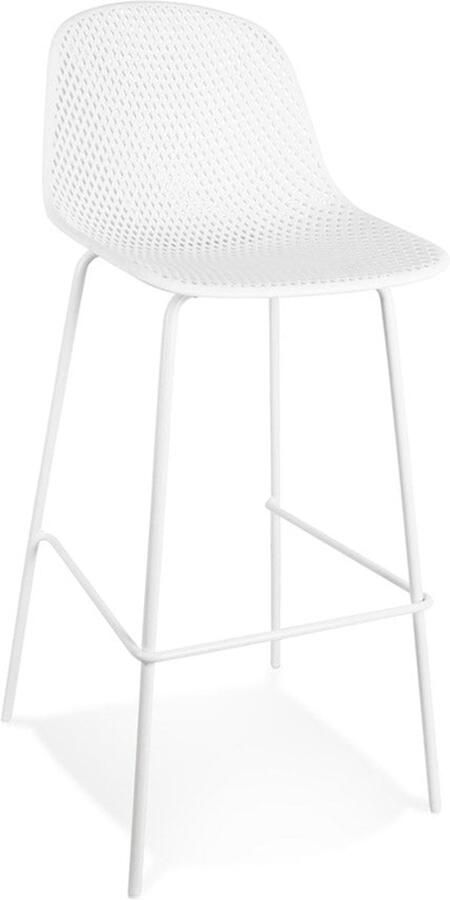 Moderne Geperforeerde Barkruk Design Stoel Comfortabele Rugleuning Binnen Buiten Gebruik