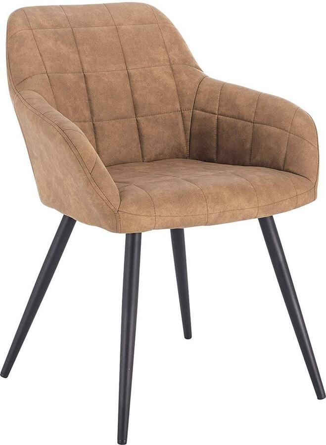 Rootz Living Rootz moderne gestoffeerde eetkamerstoel comfortabele stoel stijlvolle zitting ergonomisch ontwerp duurzame constructie eenvoudige montage 49 cm x 43 cm x 81 cm