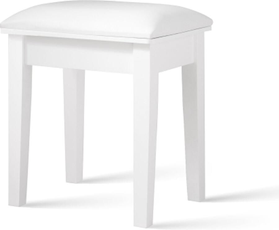 Moderne gevoerde pianokruk voor de make-upruimte vierkante kaptafelstoel make-upbank van elastische spons voetenbank