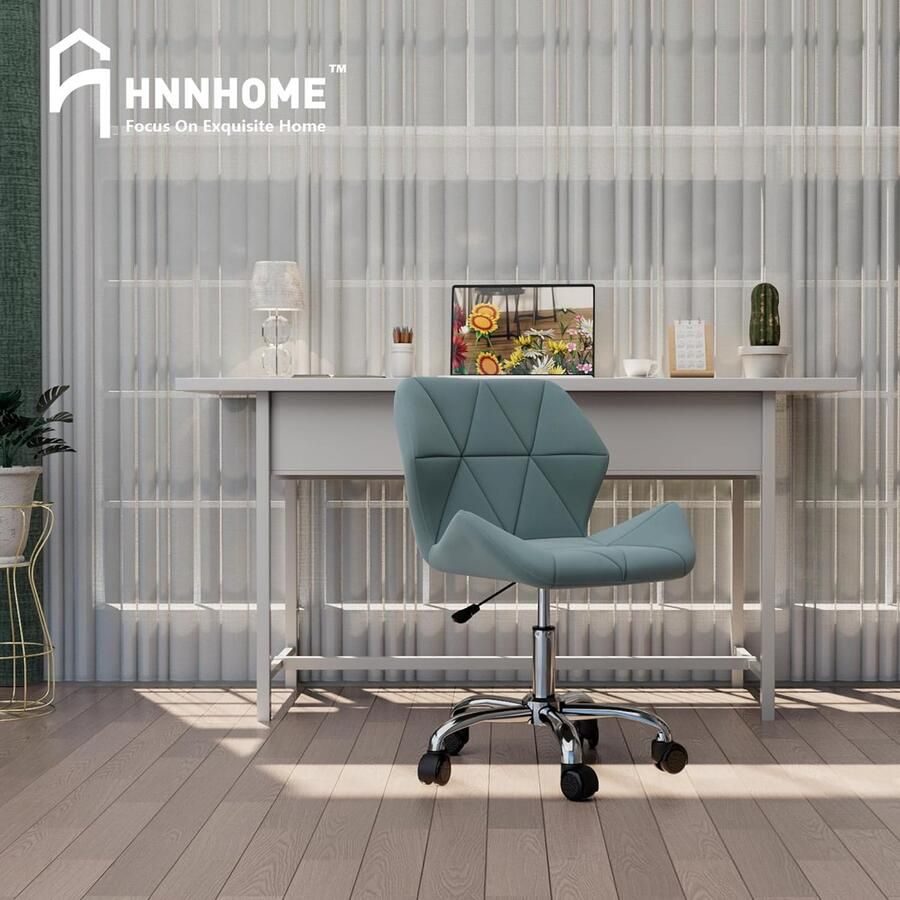 Computer Bureau met Monitor Stand Opslagplanken 120 x 55cm Home Office Bureau voor Studie Schrijven Gaming Met Hoofdtelefoon Haak en Kophouder Beige - Foto 4