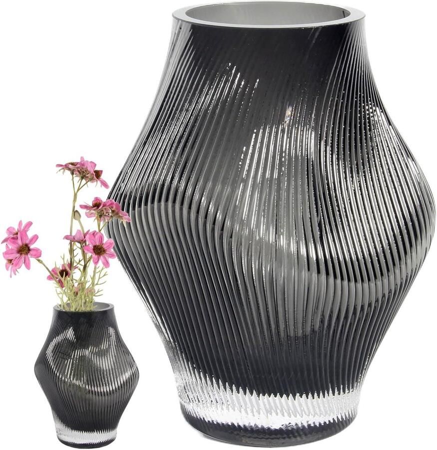 Moderne Glazen Vaas – Handgemaakte Decoratieve Vaas Voor Tafel Esthetisch Design Voor Bloemen Geschikt Voor Thuis of op Kantoor