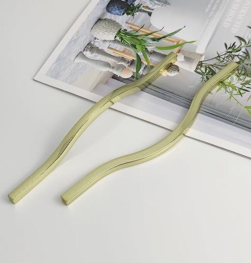 Moderne Gouden Kastgrepen 160mm en 192mm 6 Stuks Handgrepen voor Keuken en Meubels