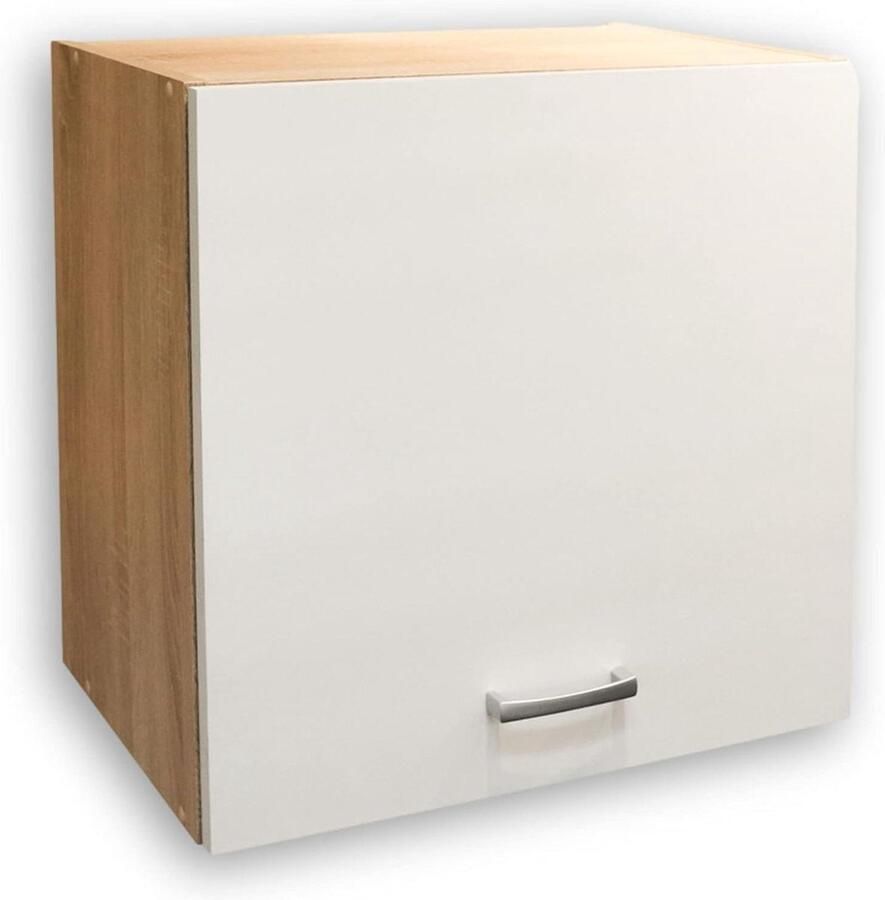 Moderne hangkast keuken eiken sonoma-look wit ruim opbergruimte 50x50x31 cm keukenblok