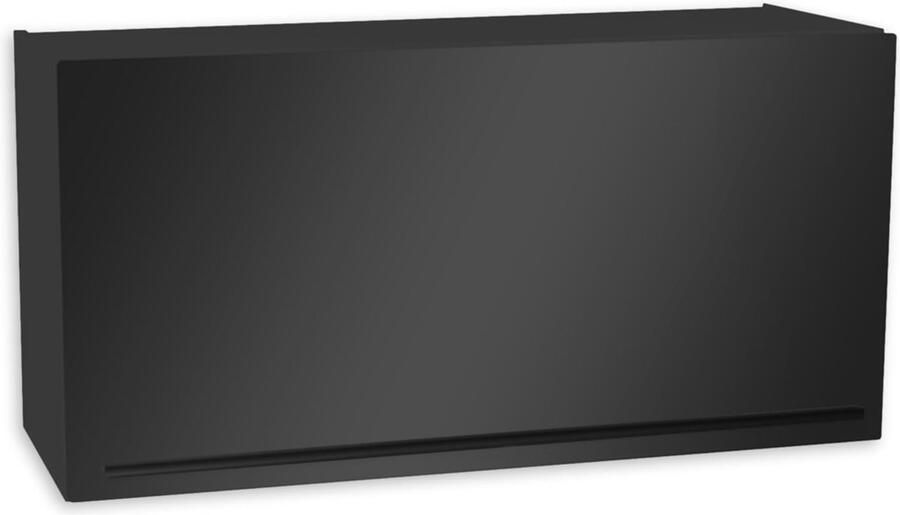 Moderne hangkast keuken met liftfunctie Mat Zwart Ruime Keukenopbergkast 100x50x34.6 cm