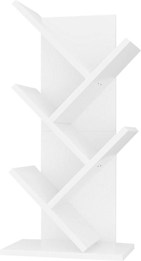 Moderne Houten Boekenplank 4 Planken Opbergkast voor Boeken-Films-Cd's Wit Slaapkamer Home Office