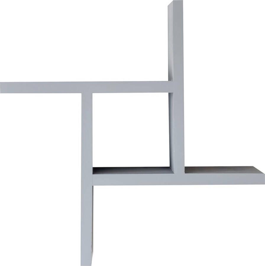 Moderne houten wandplank voor decoratieve en functionele opslag in elke kamer thuis of op kantoor (geel)