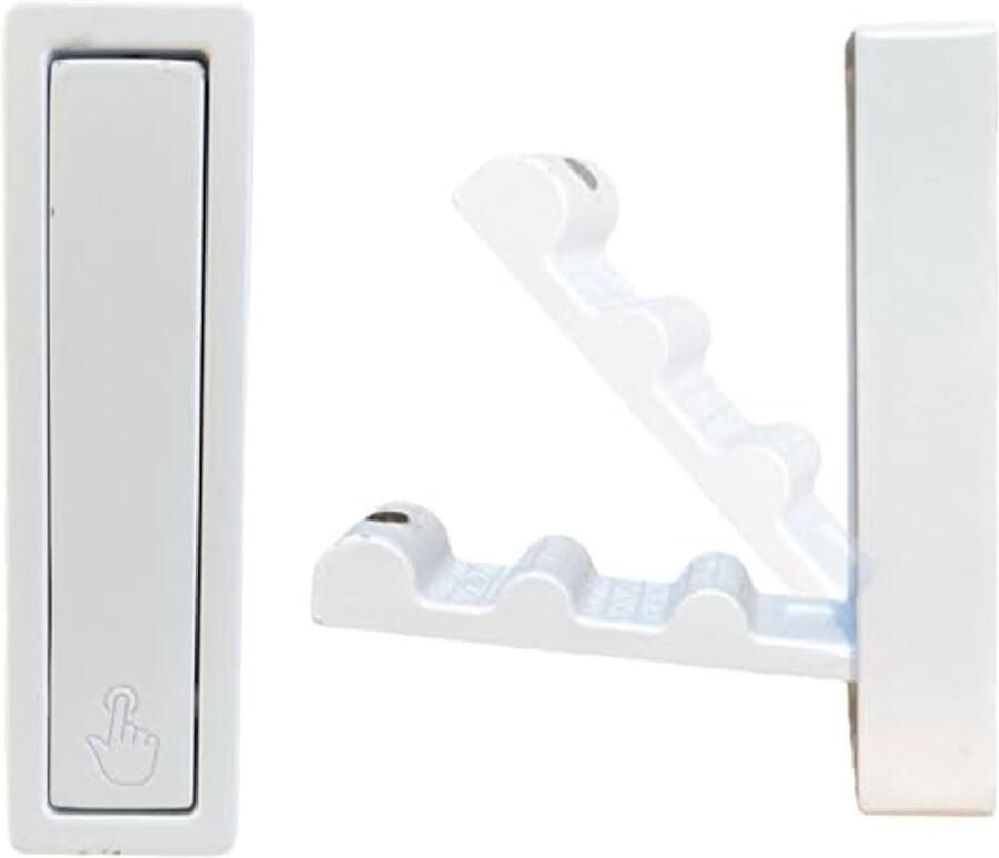 Moderne Inklapbare Wandkapstok voor Kleding met Multifunctionele Wandhaken (3 Stuks Wit)