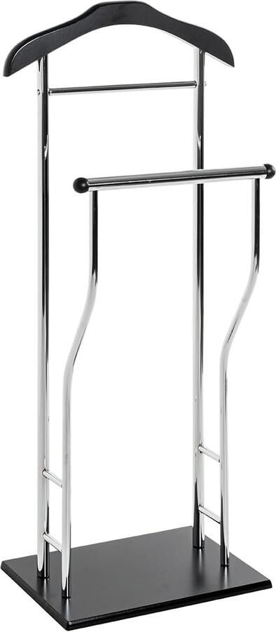 Moderne Kapstok Chroom en Zwart Elegant Ontwerp 45 cm Breed 110 cm Hoog 30 cm Diep