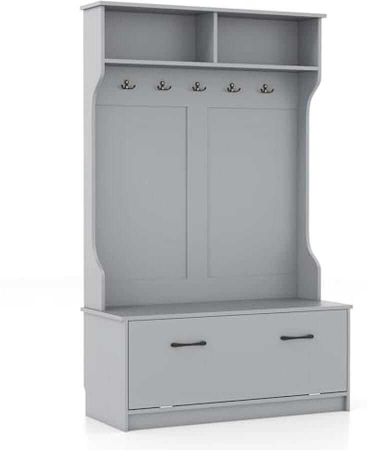 Moderne Kapstok met Schoenenbank en Opbergrek voor Hal en Woonkamer Perfecte Oplossing voor Kleding en Schoenen