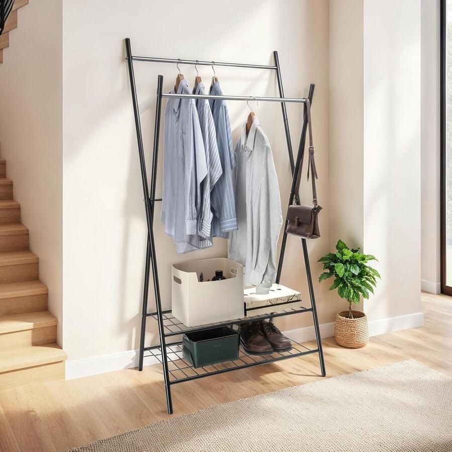 Moderne Kapstok met Schoenenrek van Metaal – Ruimtebesparende Garderobe voor Hal of Slaapkamer