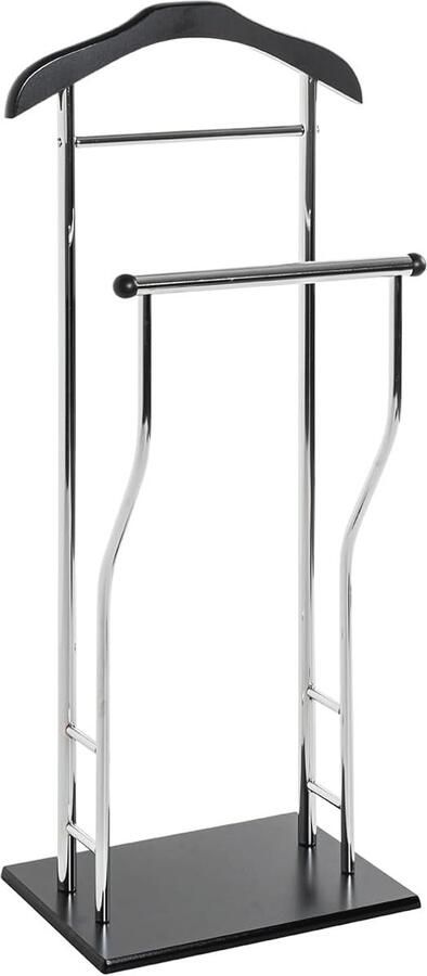 Moderne Kapstok van Chroom en Zwart MDF 45 cm breed 110 cm hoog 30 cm diep