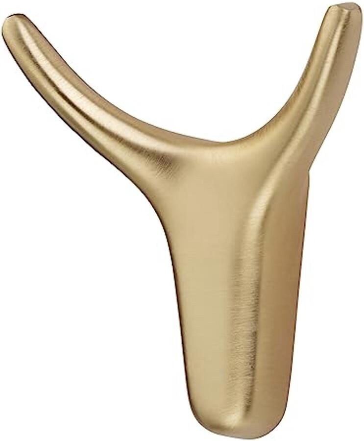 Moderne Kapstokhaak in Geborsteld Goud Robuuste Wandhaak voor Jassen en Accessoires