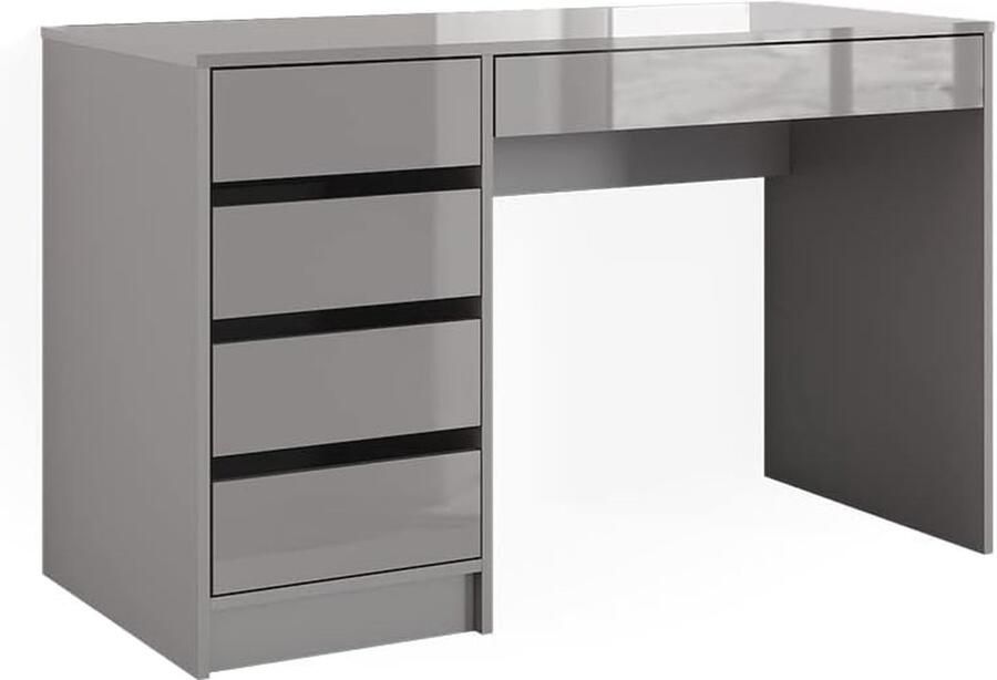 Moderne Kaptafel Grijs Hoogglans voor Slaapkamer met Lades