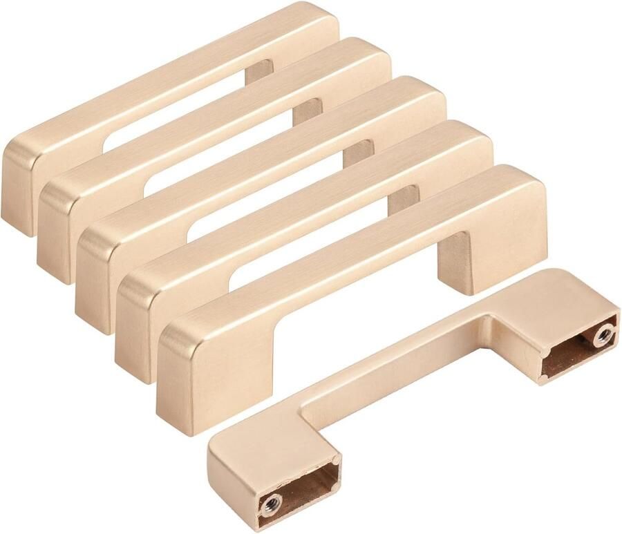 Moderne Kastgrepen Goudkleurig 96mm 6 Stuks Zinklegering