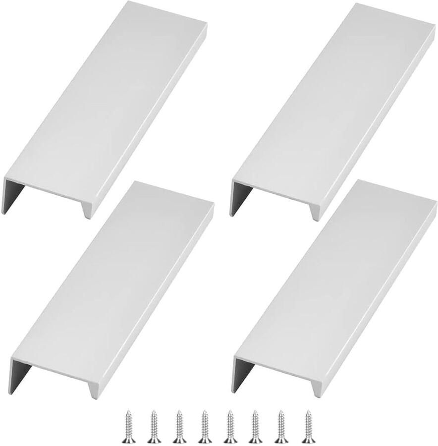 Moderne kastgrepen set van 10 aluminium 250 mm