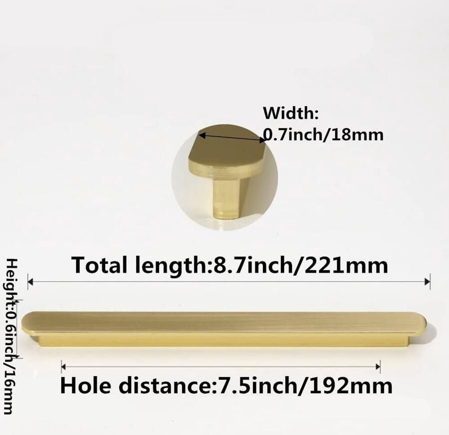Moderne Kastgrepen Set van 6 Geschikt voor Meubels