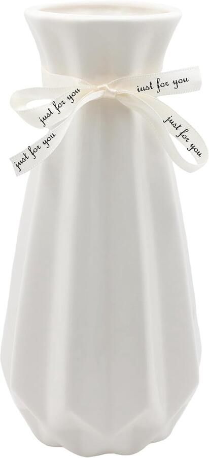 Moderne keramische bloemenvazen 19 cm hoog decoratieve vazen voor pampasgras geometrische vazen voor thuis woonkamer eettafel kantoor interieurdecoratie