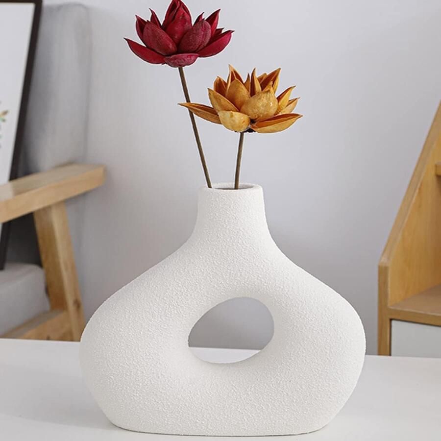 Moderne Keramische Vaas voor Bloemen Decoratieve Vaas voor Tafel en Interieur