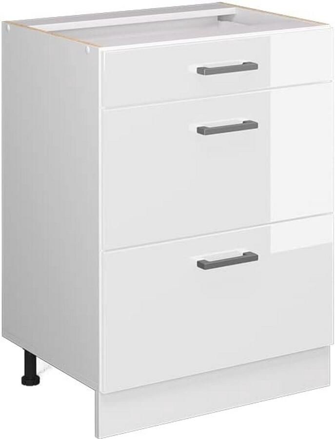 Moderne Keukenkast Hangkast en Onderkast Keukenblok met Werkblad Verkrijgbaar in 6 Dessins