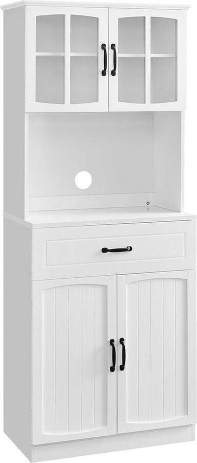 Moderne keukenkast witte kast verstelbare planken MDF spaanplaat 41 5 cm x 73 cm x 179 8 cm grote opbergruimte 42 5 kg