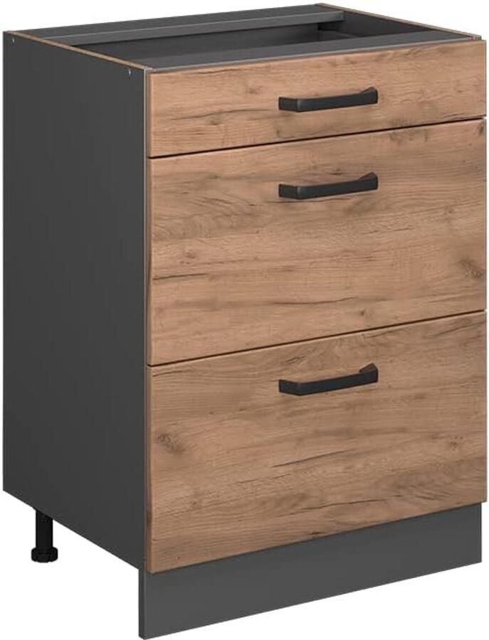 Moderne Keukenkasten Hangkasten Onderkasten Antraciet