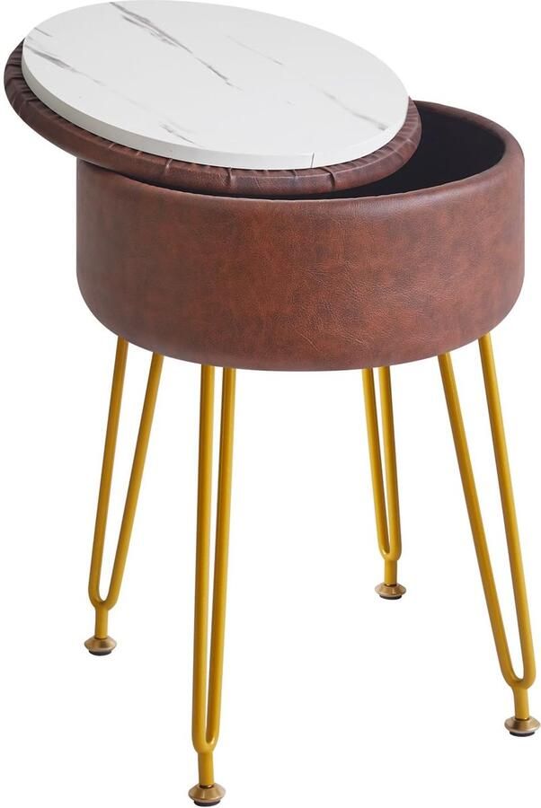 Moderne kruk ruimtebesparend 1 stuk kunstleer 32x32x48 cm