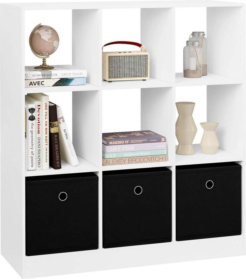 Rootz Living Rootz Moderne Kubusplank Boekenkast Opbergorganisator Voldoende ruimte Duurzaam en stabiel Vochtbestendig 80 cm x 86 5 cm x 30 cm