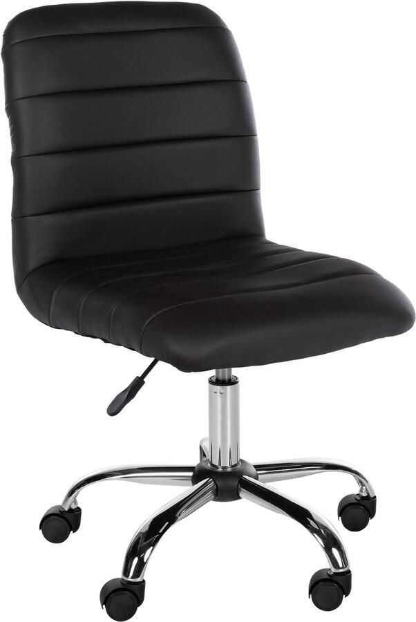 CLP Redding Bureaustoel voor volwassenen ergonomisch met rugleuning in hoogte verstelbaar kunstleer bruin