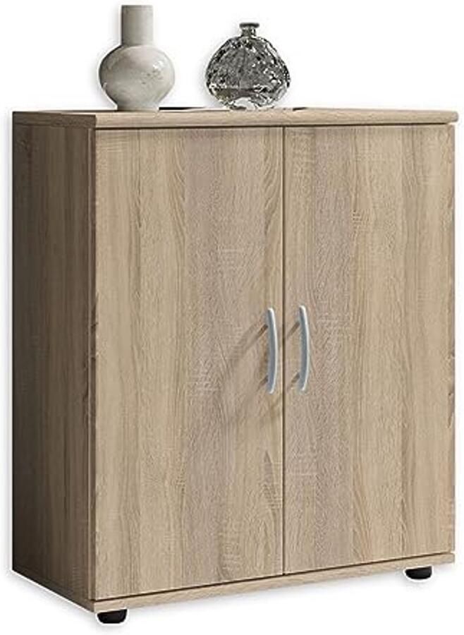 Moderne ladekast in eiken Sonoma-look met veel opbergruimte voor woonkamer eetkamer en hal 60 x 70 x 30 cm