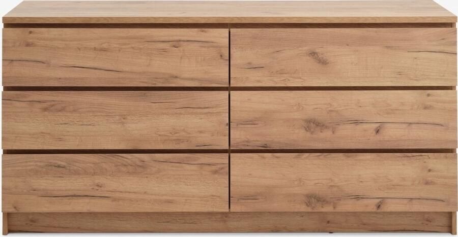 Moderne Ladekast met 6 Lades – Eikenhout Look Tijdloos & Functioneel